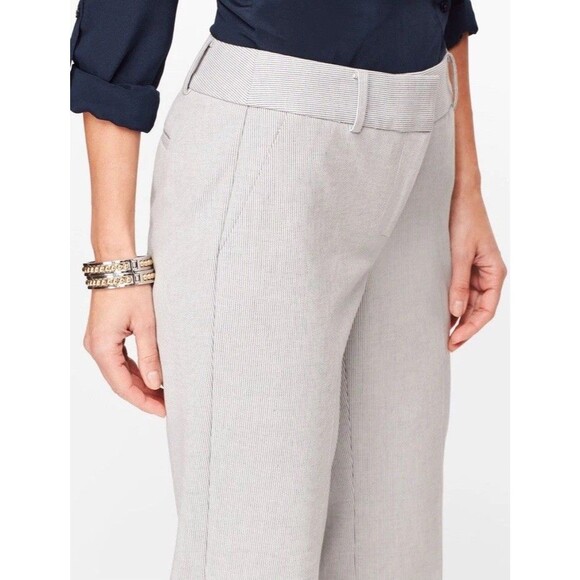 TALBOTS NEWPORT PANTS - Gray STRIPE - CURVY FIT SIZE 10 New With Tags - Picture 3 of 16